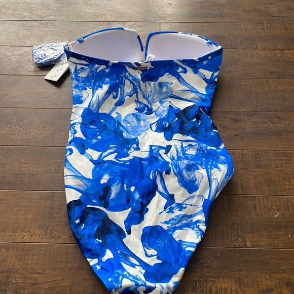 Calvin Klein blue and white one piece bathing suit - Picture 12 of 13